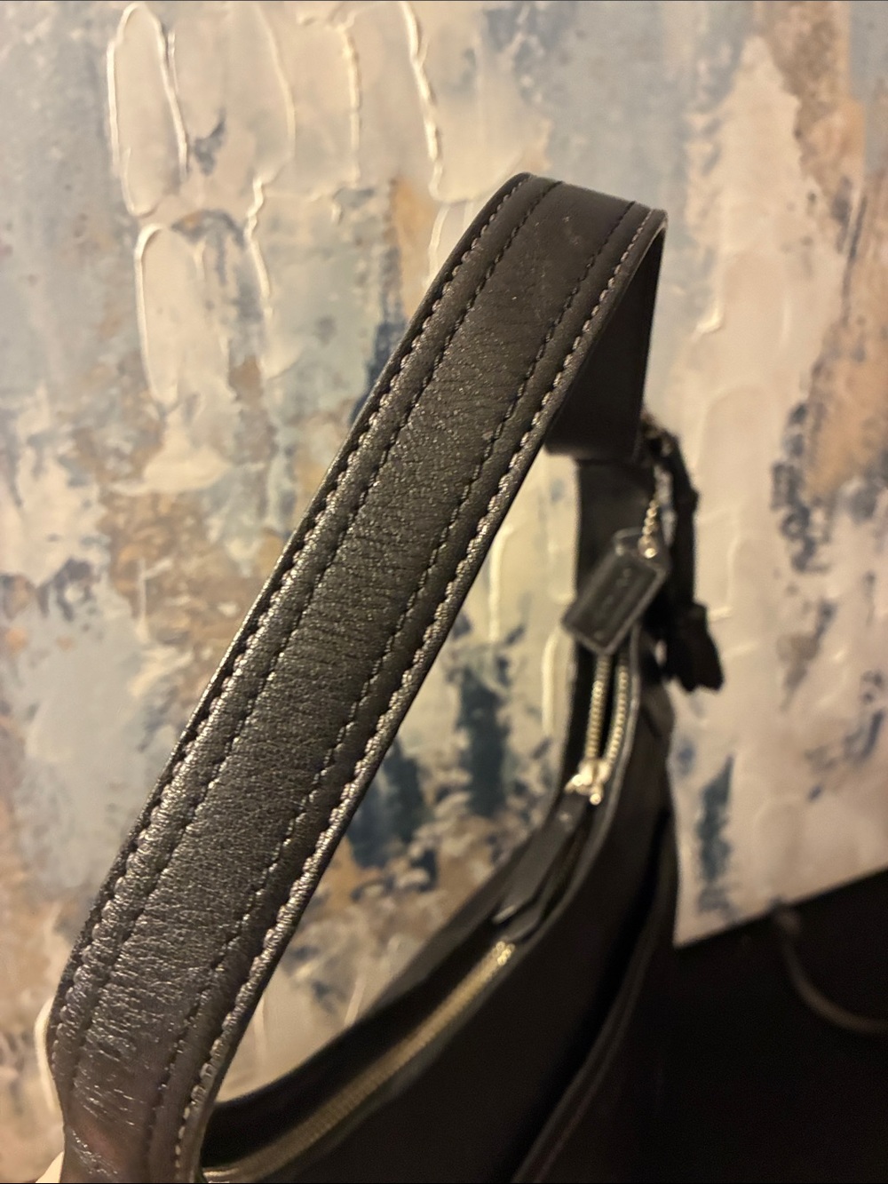 EUC ! Y2K Coach Hampton HOBO Classic Black Leather Shoulder Bag 2006 - Picture 4 of 16